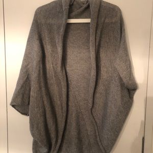 Grey Knit Cape Sweater